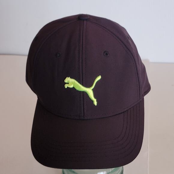 PUMA Stretch Fitted Hat Green L/XL Embroidered Logo - Picture 1 of 6